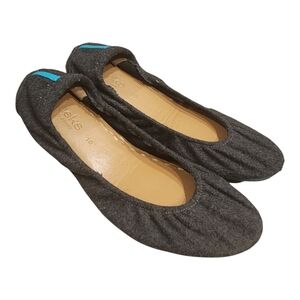 Tieks Greystone Gray Felt Vegan Ballet Flat Women's 10 Slip On Shoe Collector